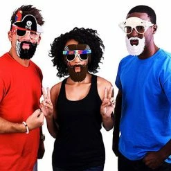 Sunstaches Flower Power Hippie Sunglasses With Beard | Sun-Staches Adult