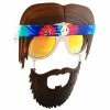 Sunstaches Flower Power Hippie Sunglasses With Beard | Sun-Staches Adult