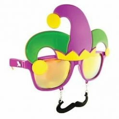 Sunstaches Mardi Gras Sunglasses With Mustache | Sun-Staches