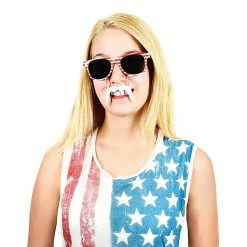 Sunstaches American Flag Sunglasses With Mustache | Sun-Staches
