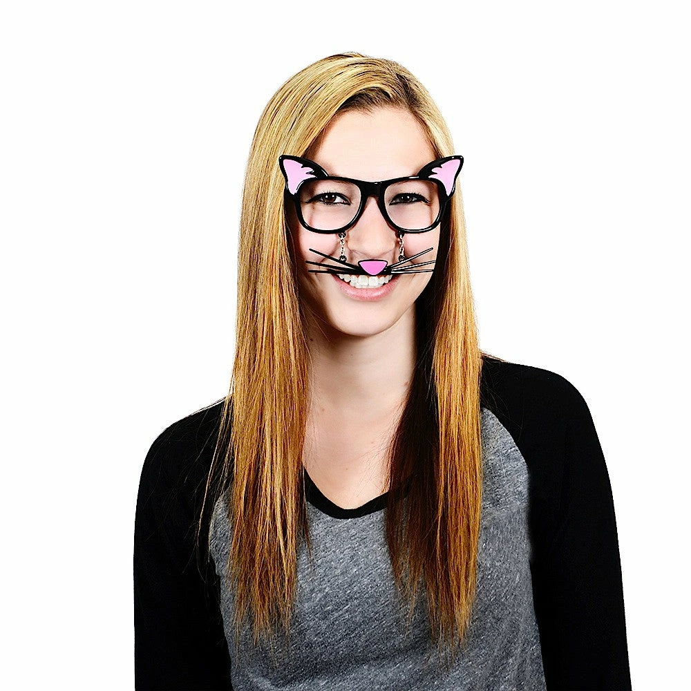 Sunstaches Adult Kitty Cat Glasses With Whiskers | Sun-Staches