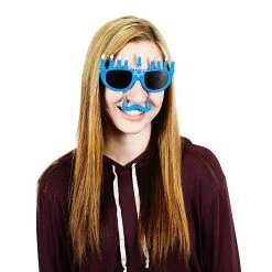 Sunstaches Menorah Hanukkah Sunglasses With Mustache | Sun-Staches