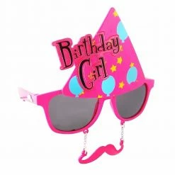 Sunstaches Adult Birthday Girl Sunglasses With Mustache | Sun-Staches