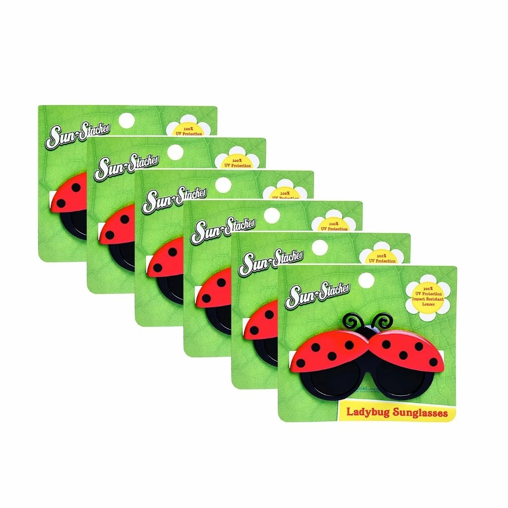 Sunstaches Girls Ladybug Lil' Characters Sun-Staches®