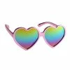Sunstaches Pink Eletroplated Heart Arkaid Sunglasses