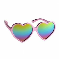 Sunstaches Pink Eletroplated Heart Arkaid Sunglasses