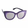 Sunstaches Purple Glitter Cateye Arkaid Sunglasses