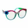 Sunstaches Best Selling Poppy Glitter W/ Flower Blue Light Blocking Glasses