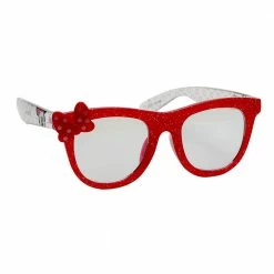 Sunstaches Best Selling Minnie Red Glitter W/ Bow Blue Light Blocking Glasses