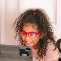 Sunstaches Kids Blue Light Blocking Glasses Tinted Pink Best Selling