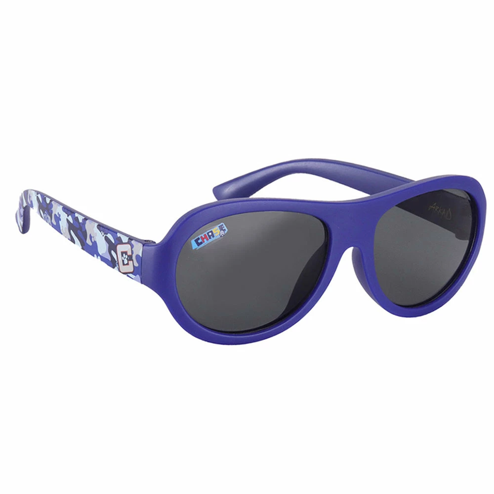 Sunstaches Paw Patrol Chase Blue Camo Kids Aviator Sunglasses Arkaid