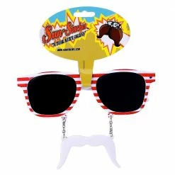 Sunstaches American Flag Sunglasses With Mustache | Sun-Staches