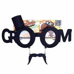 Sunstaches Adult Groom Glasses With Mustache | Sun-Staches