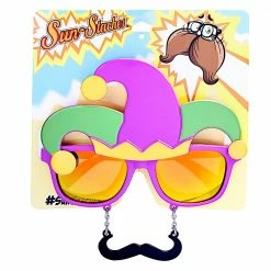 Sunstaches Mardi Gras Sunglasses With Mustache | Sun-Staches