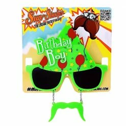 Sunstaches Adult Birthday Boy Sunglasses With Mustache | Sun-Staches