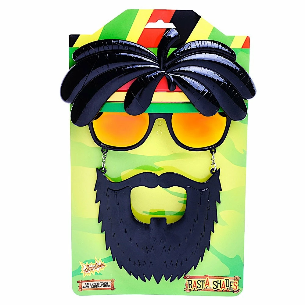 Sunstaches Rasta Sunglasses With Beard | Sun-Staches Adult