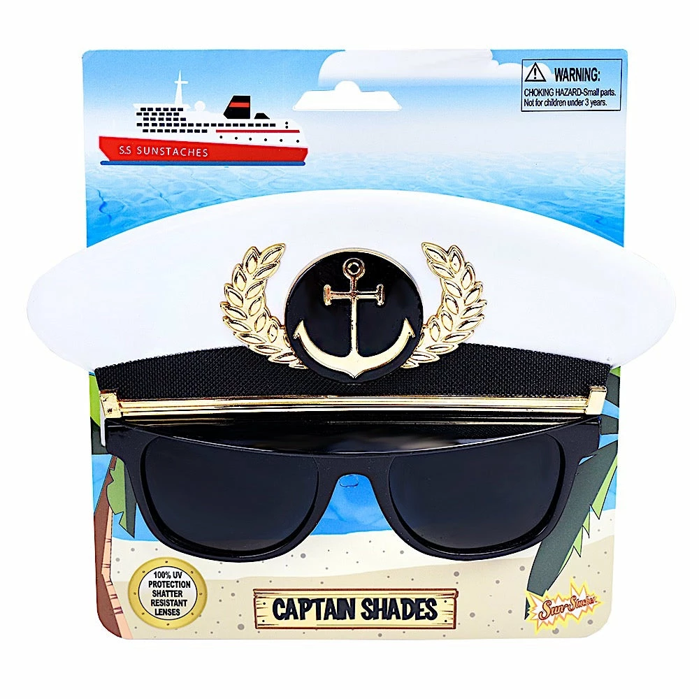 Sunstaches Adult Captain Sunglasses | Sun-Staches