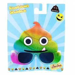 Sunstaches Adult Rainbow Poop Emoji Sunglasses | Sun-Staches