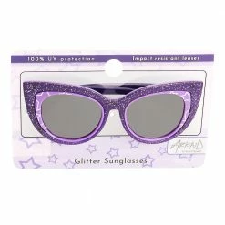 Sunstaches Purple Glitter Cateye Arkaid Sunglasses