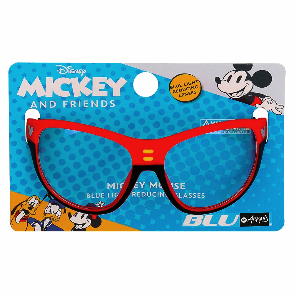 Sunstaches Best Selling Mickey Mouse Classic Colors Sports Wrap Blue Light Blocking Glasses