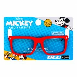 Sunstaches Mickey Red Wayfarer Frame Blue Light Blocking Glasses
