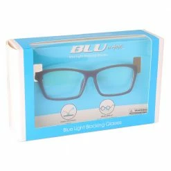 Sunstaches Kids Blue And Dark Grey Rectangle Sports Frame Blue Light Blocking Glasses Best Selling