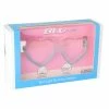 Sunstaches Best Selling Kids Pink And Blue Glitter Heart Frame Blue Light Blocking Glasses