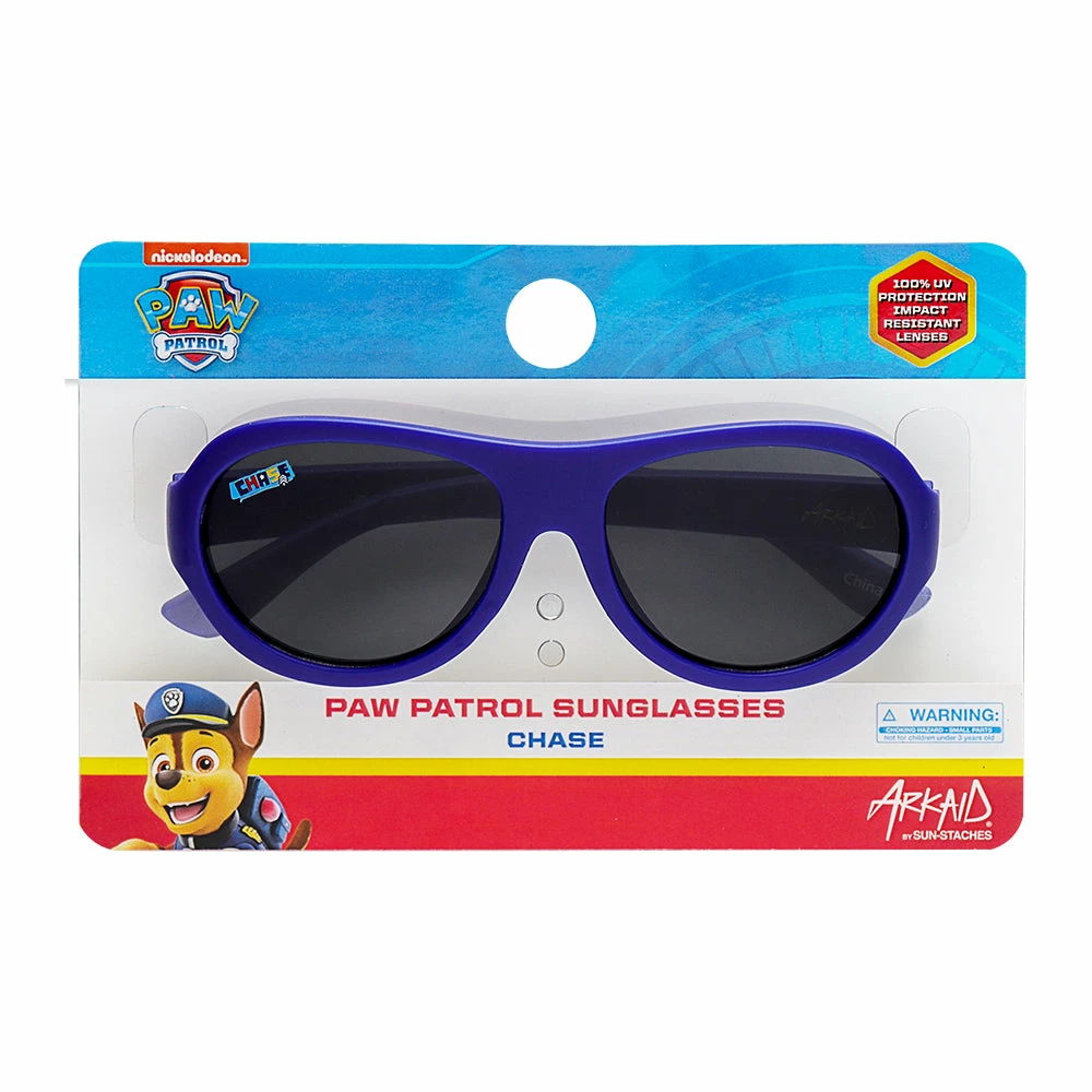 Sunstaches Paw Patrol Chase Blue Camo Kids Aviator Sunglasses Arkaid