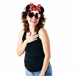 Sunstaches Adult Disney's Red Glitter Minnie Mouse Sun-Staches®